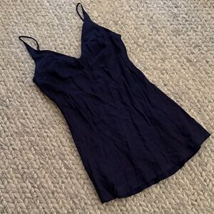 Victoria's Secret Silk Navy Chemise